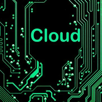 Close up of Electronic Circuits in Technology on  Mainboard 스톡 사진