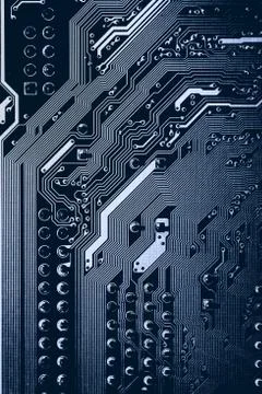 Close up of Electronic Circuits in Technology on  Mainboard 스톡 사진