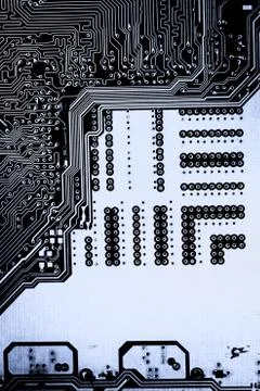 Close up of Electronic Circuits in Technology on  Mainboard Stock Photos