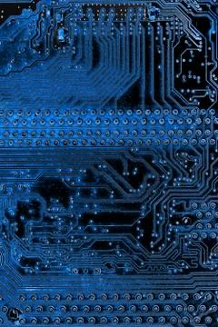 Close up of Electronic Circuits in Technology on  Mainboard 스톡 사진