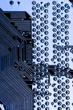 Close up of Electronic Circuits in Technology on  Mainboard Stock-Fotos