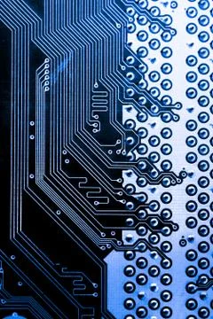 Close up of Electronic Circuits in Technology on  Mainboard Stock-Fotos