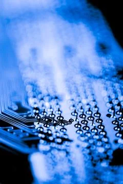 Close up of Electronic Circuits in Technology on  Mainboard Фото