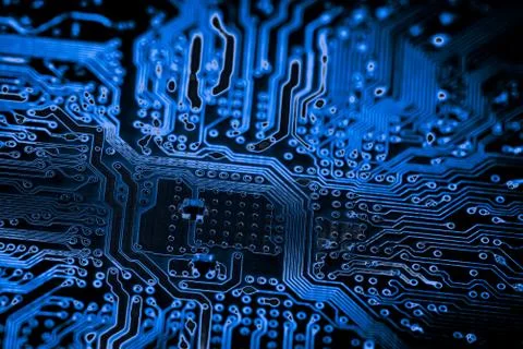 Close up of Electronic Circuits in Technology on  Mainboard Фото
