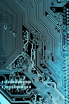 Close up of Electronic Circuits in Technology on  Mainboard Stock Photos