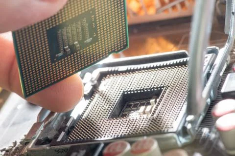 Close up of Electronic Circuits in Technology on  Mainboard Stock-Fotos