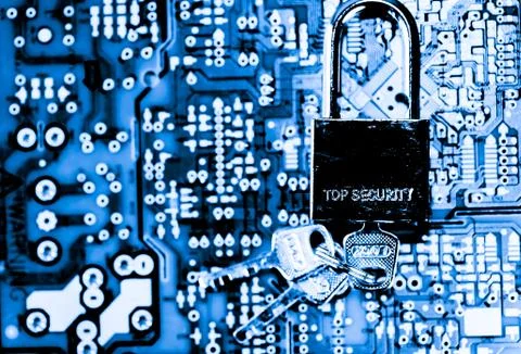 Close up of Electronic Circuits in Technology on  Mainboard Фото
