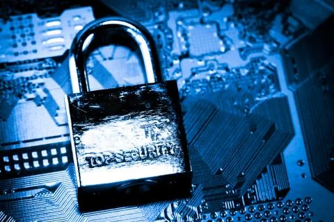 Close up of Electronic Circuits in Technology on  Mainboard Stock Photos