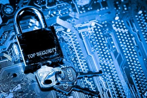 Close up of Electronic Circuits in Technology on  Mainboard Stock Photos