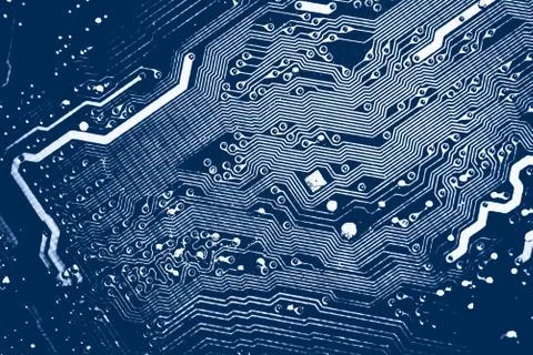 Close up of Electronic Circuits in Technology on  Mainboard Stock Photos