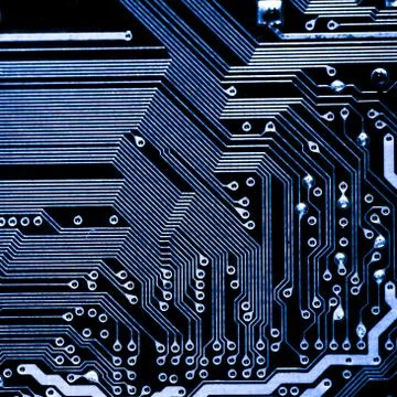 Close up of Electronic Circuits in Technology on  Mainboard Photos