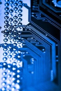 Close up of Electronic Circuits in Technology on  Mainboard Stock Photos