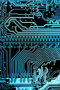 Close up of Electronic Circuits in Technology on  Mainboard Stock-Fotos