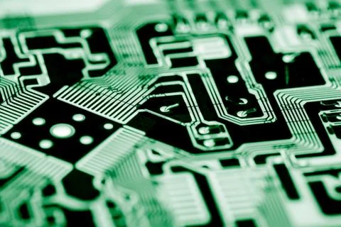 Close up of Electronic Circuits in Technology on  Mainboard Stock-Fotos