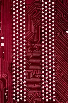 Close up of Electronic Circuits in Technology on  Mainboard 写真素材