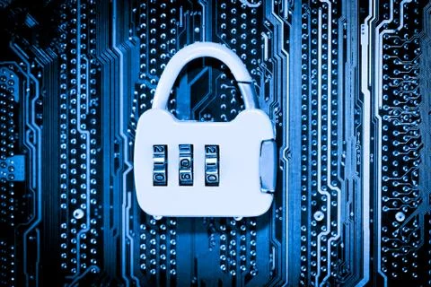 Close up of Electronic Circuits in Technology on  Mainboard Stock Photos