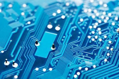 Close up of Electronic Circuits in Technology on  Mainboard 写真素材