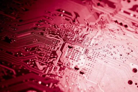 Close up of Electronic Circuits in Technology on  Mainboard Stock-Fotos