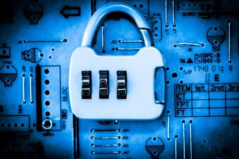 Close up of Electronic Circuits in Technology on  Mainboard Stock Photos