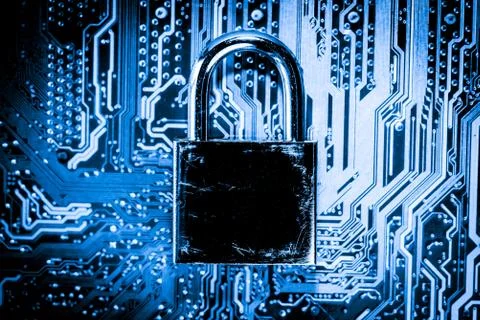 Close up of Electronic Circuits in Technology on  Mainboard Stock Photos