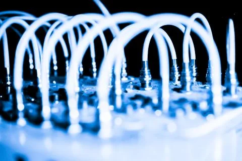 Close up of Electronic Circuits in Technology on  Mainboard Stock Photos