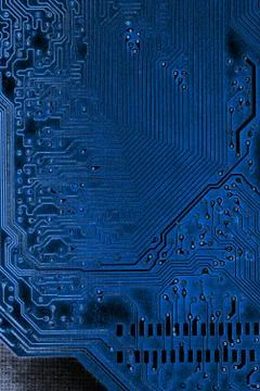 Close up of Electronic Circuits in Technology on  Mainboard Stock Photos