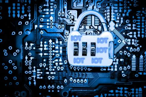 Close up of Electronic Circuits in Technology on  Mainboard 库存照片