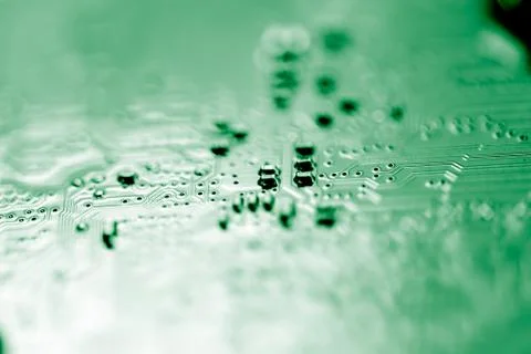 Close up of Electronic Circuits in Technology on  Mainboard Stock Photos