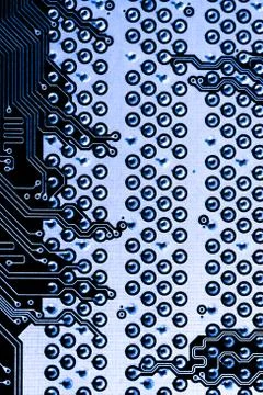 Close up of Electronic Circuits in Technology on  Mainboard Stock Photos