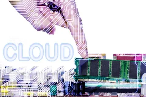 Close up of Electronic Circuits in Technology on  Mainboard Stock Photos