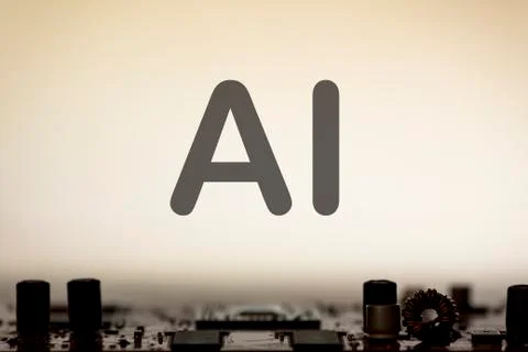 Close up of Electronic Circuits in Technology on  Mainboard 스톡 사진