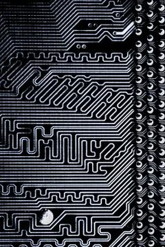 Close up of Electronic Circuits in Technology on  Mainboard Stock Photos