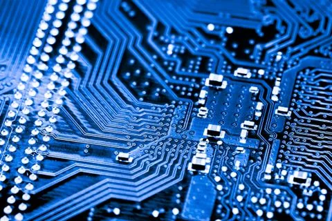 Close up of Electronic Circuits in Technology on  Mainboard Stock-Fotos