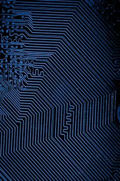 Close up of Electronic Circuits in Technology on  Mainboard Фото