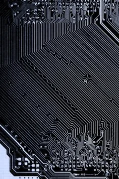 Close up of Electronic Circuits in Technology on  Mainboard Stock Photos
