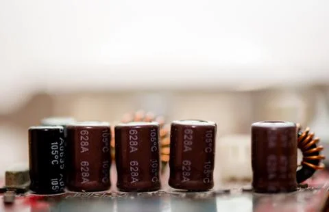 Close up of Electronic Circuits in Technology on  Mainboard Stock-Fotos