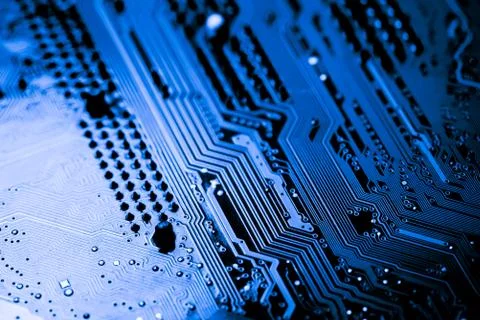 Close up of Electronic Circuits in Technology on  Mainboard Фото