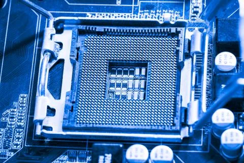 Close up of Electronic Circuits in Technology on  Mainboard Фото
