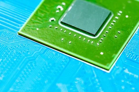 Close up of Electronic Circuits in Technology on  Mainboard Photos
