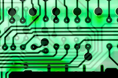 Close up of Electronic Circuits in Technology on  Mainboard Stock Photos