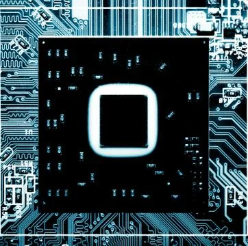 Close up of Electronic Circuits in Technology on  Mainboard Stock Photos