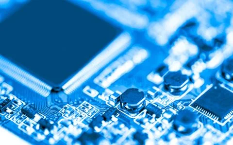 Close up of Electronic Circuits in Technology on  Mainboard Фото