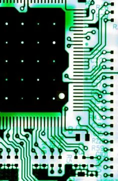 Close up of Electronic Circuits in Technology on  Mainboard Stock-Fotos