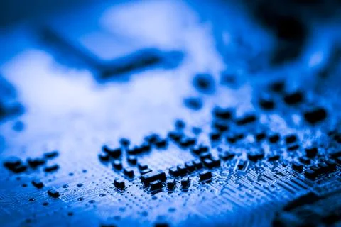 Close up of Electronic Circuits in Technology on  Mainboard Stock-Fotos