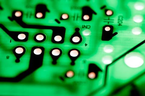 Close up of Electronic Circuits in Technology on  Mainboard Stock Photos