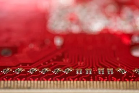 Close up of Electronic Circuits in Technology on  Mainboard Фото