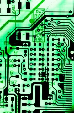 Close up of Electronic Circuits in Technology on  Mainboard Stock-Fotos