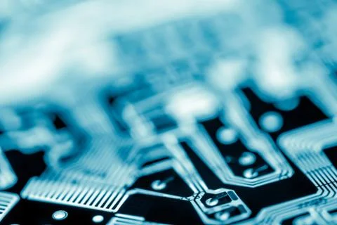 Close up of Electronic Circuits in Technology on  Mainboard Stock-Fotos