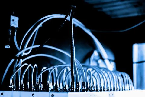 Close up of Electronic Circuits in Technology on  Mainboard 写真素材