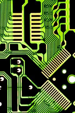Close up of Electronic Circuits in Technology on  Mainboard Stock Photos